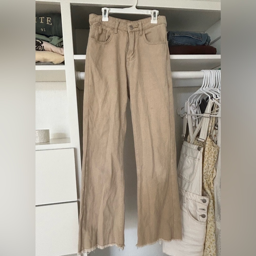 Tan bootcut pants